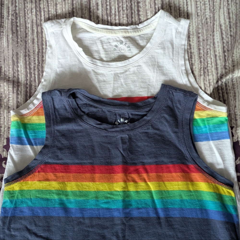 Primary Rainbow Kids Tank Tops  - Set of 2